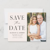 エレガンスモダンクリームフォトセーブ マグネット招待状 (正面)