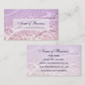 エレガンスモダンシックピンクウォーターサテン 名刺 (正面/裏面)