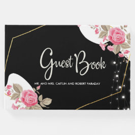エレガンスモダンピンクフローラストリングライト ゲストブック