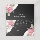 エレガンスモダンピンクフローラストリングライト プレイスカード (外部開封)