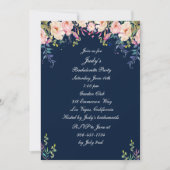 エレガンスモダンピンクフローラバチェロレッテ 招待状 (正面)