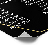 エレガンスモダンピンクフローラ列の順序イベント ポスター (角)