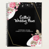 エレガンスモダンピンクフローラ列ウェディングプランナー プランナー手帳 (正面)