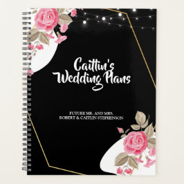 エレガンスモダンピンクフローラ列ウェディングプランナー プランナー手帳