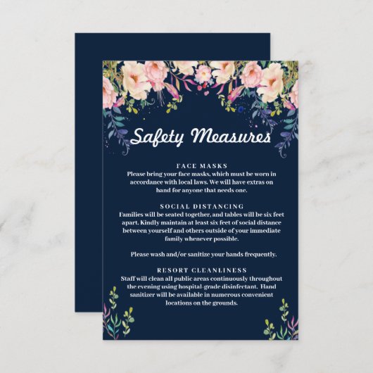 エレガンスモダンピンクフローラ安全対策 エンクロージャーカード (正面/裏面)