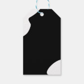 エレガンスモダンピンクフローラ文字列lブライダルシャワー ギフトタグ (裏面)