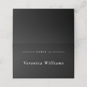 エレガンスモダンブラック&ホワイト結婚ズ プレイスカード (外部開封)