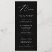 エレガンスモダンブラック&ホワイト結婚ズ メニュー (正面)