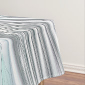 エレガンスモダンブルーグレーホワイトフラクタルアートフラワー テーブルクロス (インサイチュ)