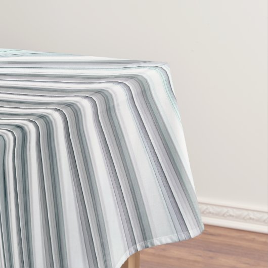 エレガンスモダンブルーグレーホワイトフラクタルアートフラワー テーブルクロス (インサイチュ)