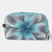 エレガンスモダンブルーグレーホワイトフラクタルアートフラワー ドップキット (正面)