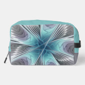 エレガンスモダンブルーグレーホワイトフラクタルアートフラワー ドップキット (裏面)