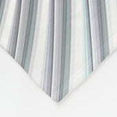 エレガンスモダンブルーグレーホワイトフラクタルアートフラワー フリースブランケット (角)