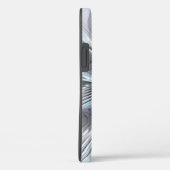 エレガンスモダンブルーグレーホワイトフラクタルアートフラワー Case-Mate iPhoneケース (裏面 / 右)