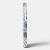 エレガンスモダンブルーグレーホワイトフラクタルアートフラワー Case-Mate iPhoneケース (裏面 / 左)