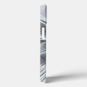 エレガンスモダンブルーグレーホワイトフラクタルアートフラワー Case-Mate iPhoneケース (裏面 / 右)