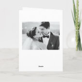 エレガンスモダンブルータイポグラフィ結婚ズ サンキューカード (裏面)