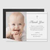 エレガンスモダンボーイズガールズバプテスマサンキューカード (正面/裏面)