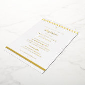 エレガンスモダンボーイズバプテスマ金ゴールド 箔招待状 (回転した状態)