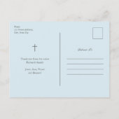 エレガンスモダンボーイズ洗礼ありがとう ポストカード (裏面)