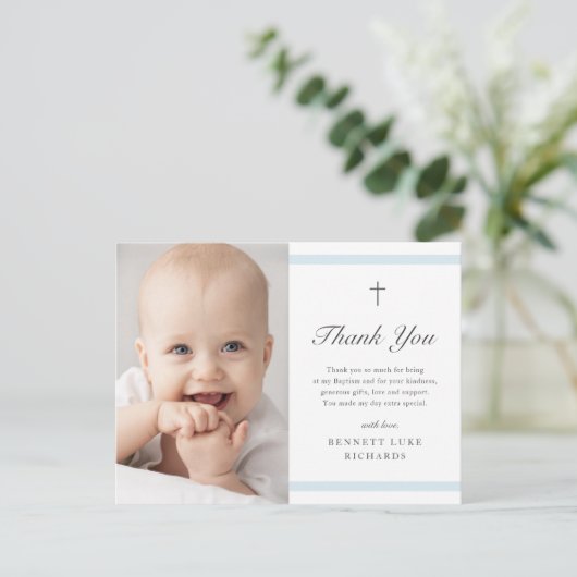 エレガンスモダンボーイズ洗礼ありがとう ポストカード (スタンド正面)