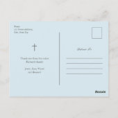 エレガンスモダンボーイズ洗礼ありがとう ポストカード (裏面)