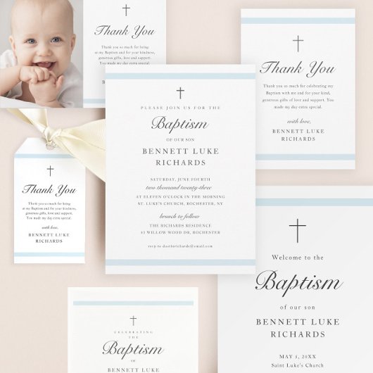 エレガンスモダンボーイズ洗礼 招待状