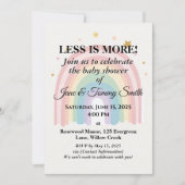 エレガンスモダンミニマリストレインボーベビーシャワー 招待状 (正面)