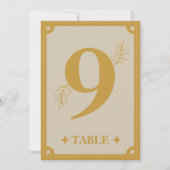 エレガンスモダンヴィンテージテーブル番号 招待状 (正面)