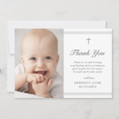 エレガンスモダン少年少女バプテスマ サンキューカード (正面)