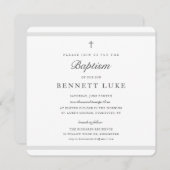 エレガンスモダン少年少女バプテスマ 招待状 (正面/裏面)