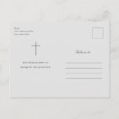 エレガンスモダン少年少女フォトバプテスマ インビテーションポストカード (裏面)