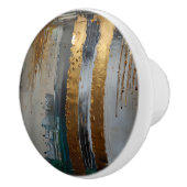 エレガンスモダン抽象芸術金ゴールド セラミックノブ (右)