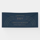 エレガンスモダン金ゴールド卒業名カードバナー 横断幕 (横)