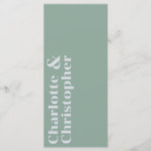 エレガンスモダン&サしゃれているージグリーン結婚ズ メニュー (正面)