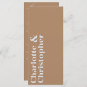 エレガンスモダン&ダスティピしゃれているンク結婚ズ メニュー (正面/裏面)