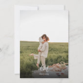 エレガンスモノグラムフォトQrコー結婚ド 招待状 (正面)