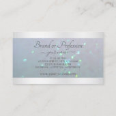 エレガンスライトブルーパールグリッターシルバー縁ど 名刺 (裏面)