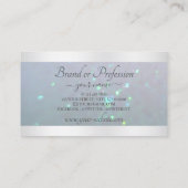 エレガンスライトブルーパールグリッター&シルバー縁ど 名刺 (裏面)
