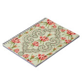 エレガンスヴィンテージシームレスなフローラ背景 ノートブック (左側)