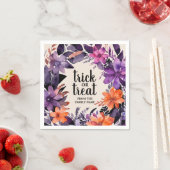 エレガンス不気味ハロウィーンフローラリースコレクション スタンダードカクテルナプキン (インサイチュ)