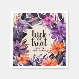 エレガンス不気味ハロウィーンフローラリースコレクション スタンダードカクテルナプキン