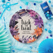 エレガンス不気味ハロウィーンフローラリースコレクション ペーパープレート (パーティー)