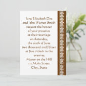 エレガンス中国のインチョコレート結婚式招待状 招待状 (スタンド正面)