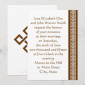 エレガンス中国のインチョコレート結婚式招待状 招待状 (正面/裏面)