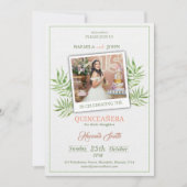 エレガンス付き開花:フローラキンセアニラ招待状 招待状 (正面)