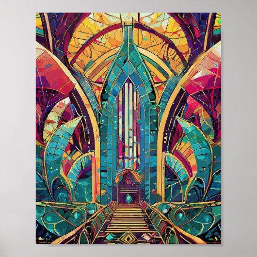 エレガンス再定義:アールデコウォールアート ポスター (正面)