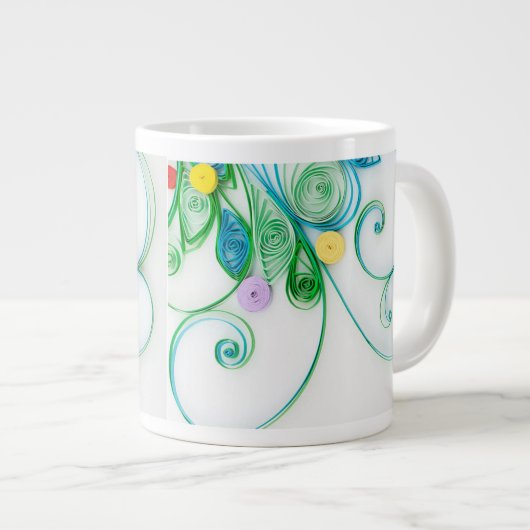 エレガンス凍っていクイル紙スノーフロリティマグ ジャンボコーヒーマグカップ (正面右)