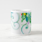 エレガンス凍っていクイル紙スノーフロリティマグ ジャンボコーヒーマグカップ (正面)