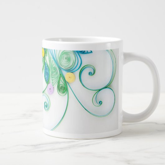 エレガンス凍っていクイル紙スノーフロリティマグ ジャンボコーヒーマグカップ (右)